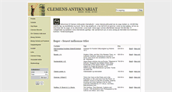 Desktop Screenshot of clemensantikvariat.dk